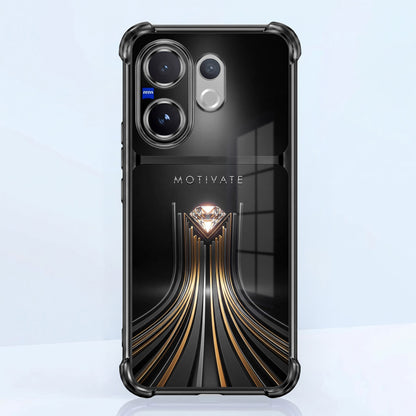 Vivo V60 5G Golden Path Motivation Dual-Tone Transparent Airbags Case