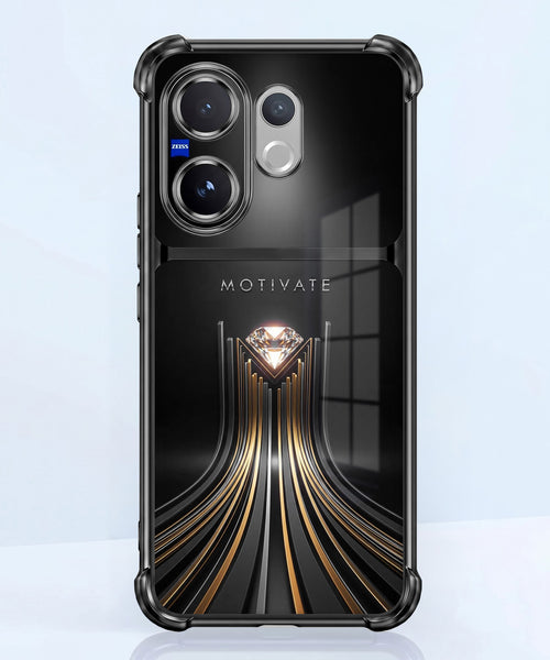Vivo V60 5G Golden Path Motivation Dual-Tone Transparent Airbags Case