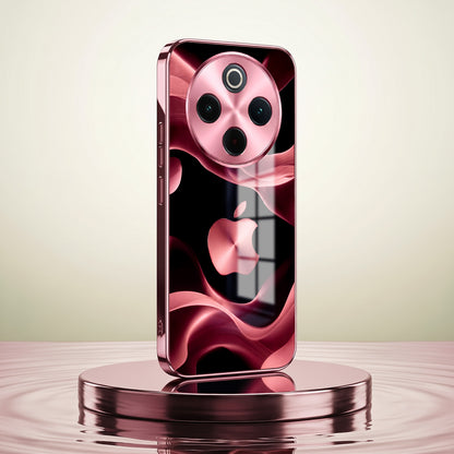 Vivo T4 5G Luxury Wave Pink Electroplated Glass Phone Back Case