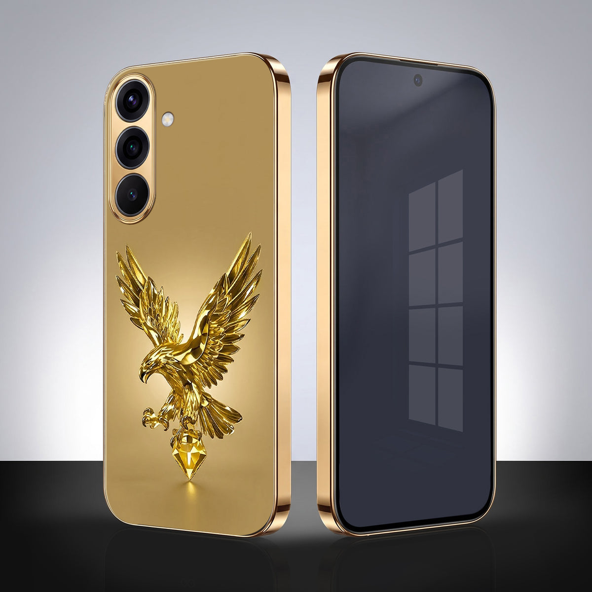 Samsung Galaxy A36 5G Golden Eagle Gold Electroplated Glass Phone Back Case