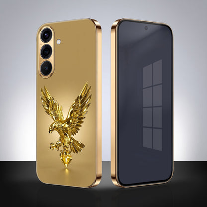 Samsung Galaxy A36 5G Golden Eagle Gold Electroplated Glass Phone Back Case