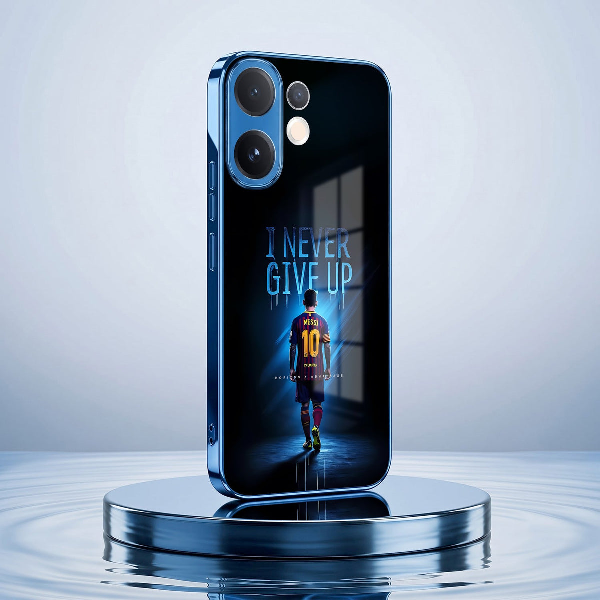 Vivo V60 5G Naver Give Up Blue Electroplated Glass Phone Back Case