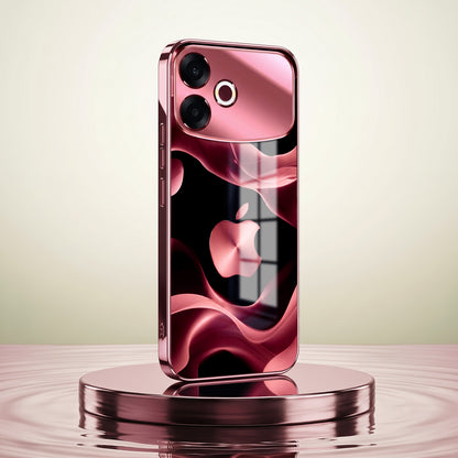 Oppo F33 Pro 5G Luxury Wave Pink Electroplated Glass Phone Back Case