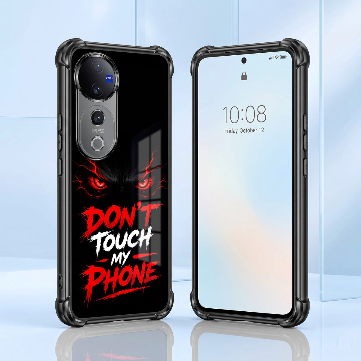 Vivo V40 Pro 5G Don't Touch My Phone Airbags Printed Back Case