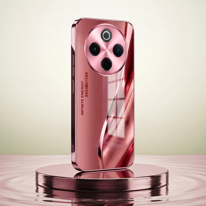 Vivo T4 5G Luxury Infinity Energy Pink Electroplated Glass Phone Back Case