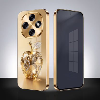 OPPO F31 Pro 5G Golden Apple Gold Electroplated Glass Phone Back Case