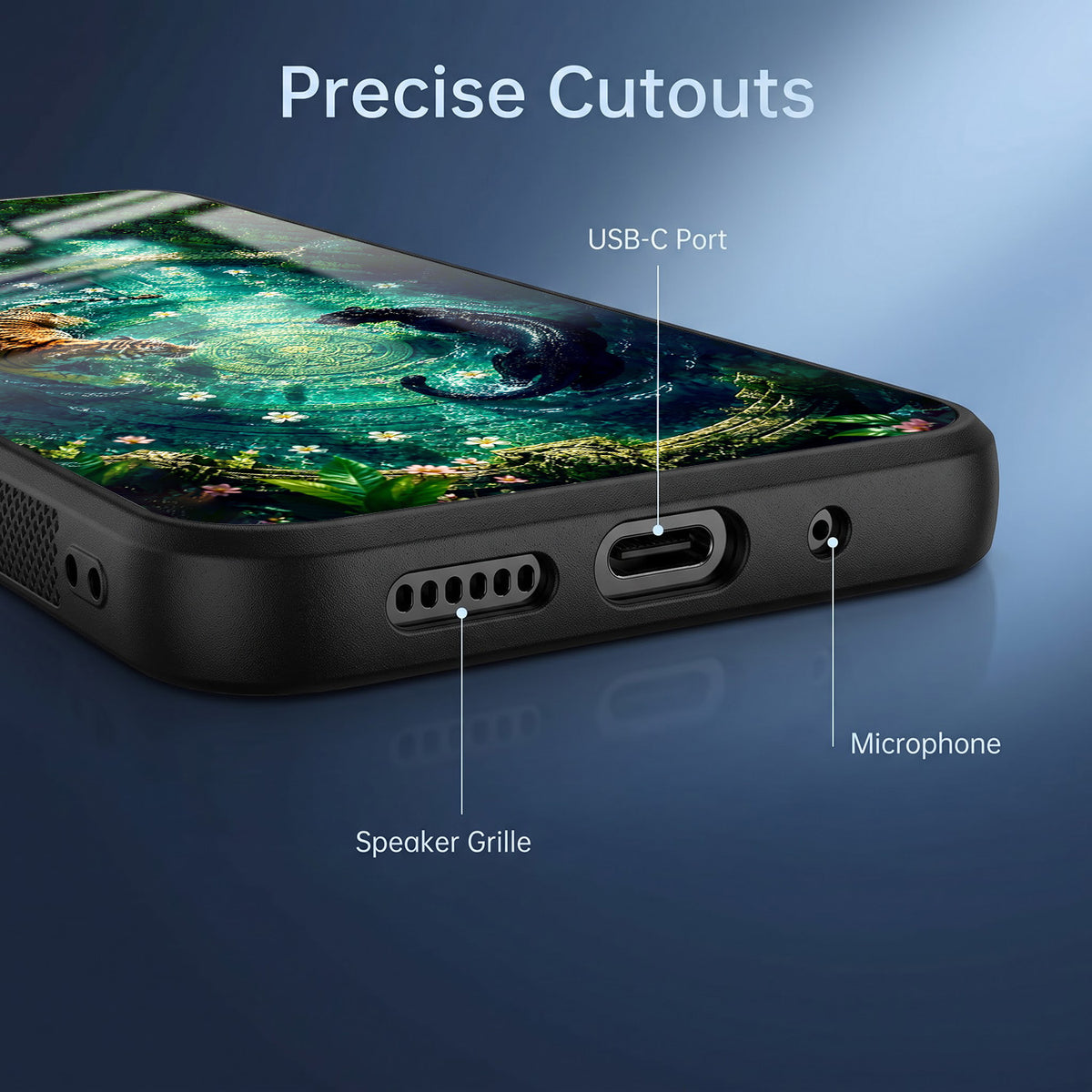 Vivo V40 Pro 5G Tiger & Panther Mystic Acrylic Glass Back Case