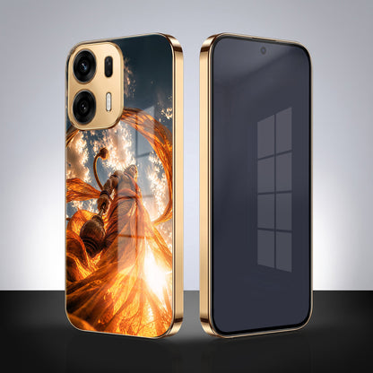 Oppo K14 Plus 5G Divine Hanuman Gold Electroplated Glass Phone Back Case