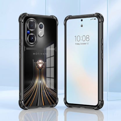 Vivo V60 5G Golden Path Motivation Dual-Tone Transparent Airbags Case