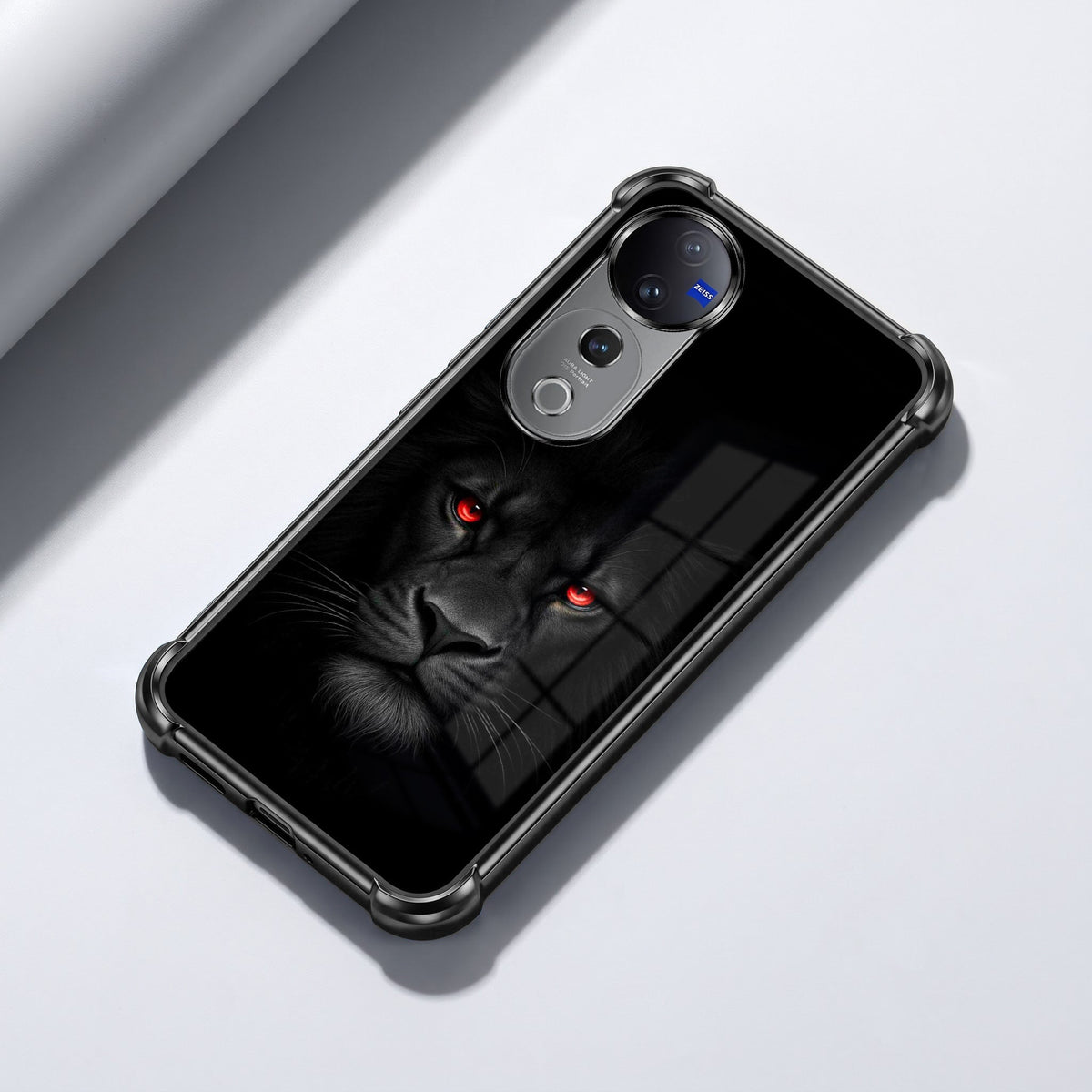 Vivo V40 Pro 5G Premium Black Lion Airbags Printed Back Case