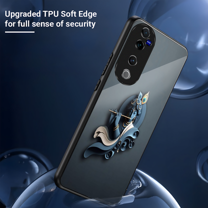 Vivo V40 Pro 5G Premium Acrylic Shockproof Glass Back Case (Krishna Ji)