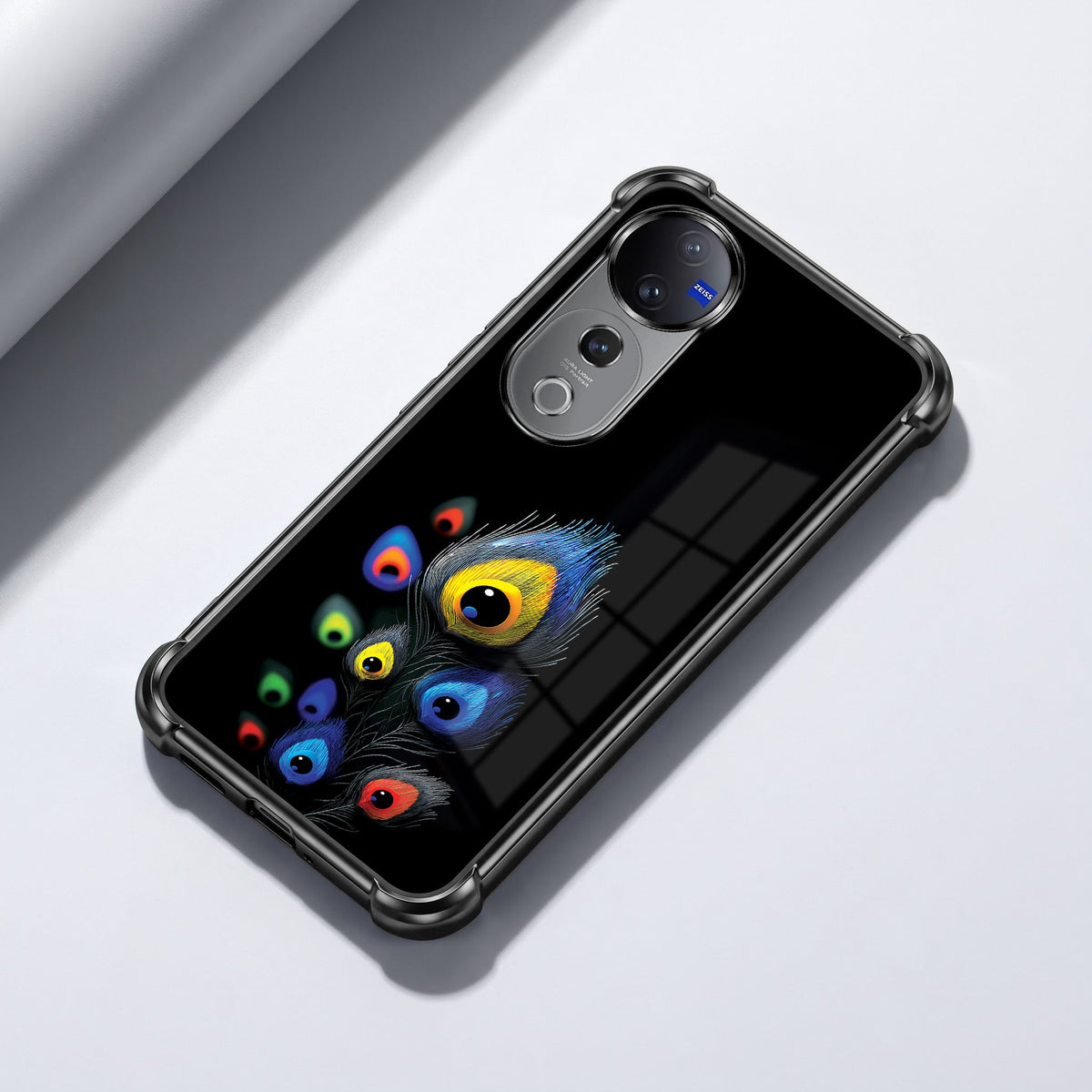 Vivo V40 Pro 5G Multi-Feather Peacock Airbags Printed Back Case