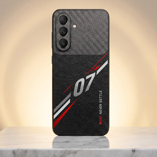 Samsung Galaxy A57 5G Racing Edition Carbon Fiber Leather Hybrid Back Case