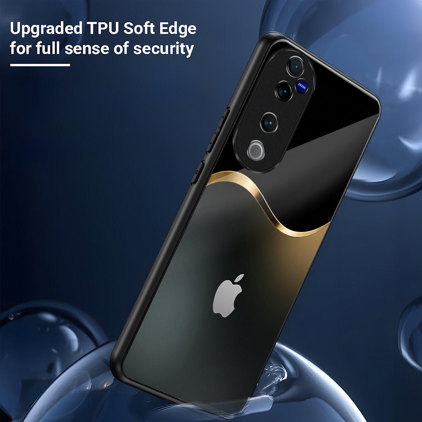 Vivo V40 Pro 5G Premium Acrylic Shockproof Glass Back Case (Apple)