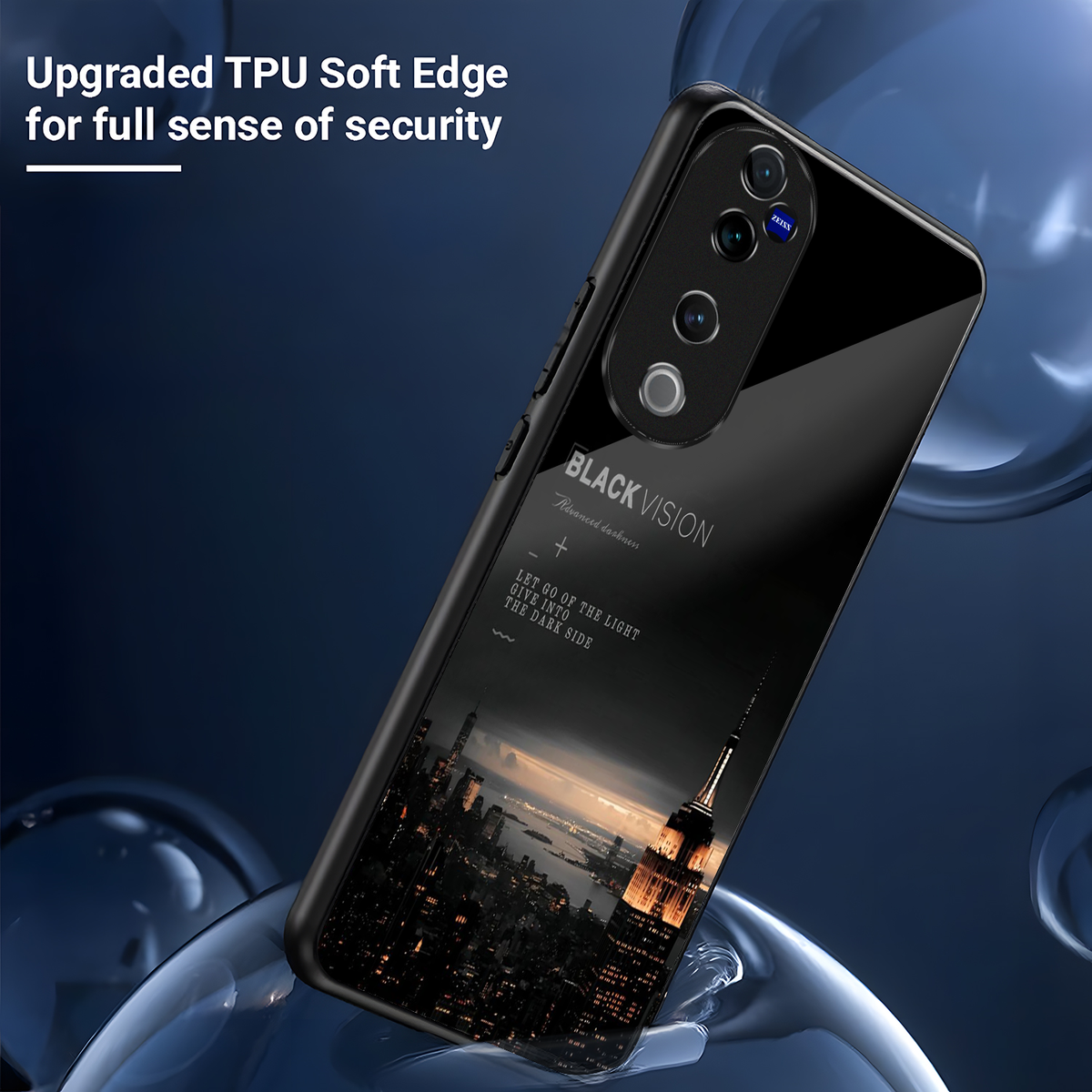Vivo V40 Pro 5G Premium Acrylic Shockproof Glass Back Case (Tower)