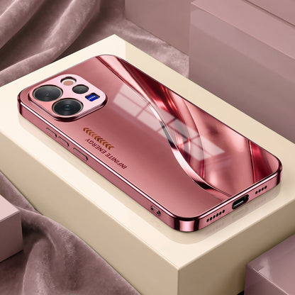 Vivo V70 5G Luxury Infinity Energy Pink Electroplated Glass Phone Back Case