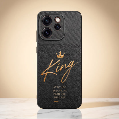 Oppo Reno 15 Pro Mini 5G  King Carbon Fiber Leather Hybrid Back Case