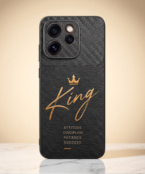 Oppo Reno 15 Pro Mini 5G  King Carbon Fiber Leather Hybrid Back Case