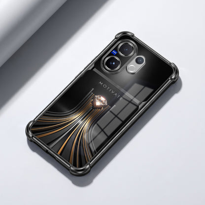 Vivo V60 5G Golden Path Motivation Dual-Tone Transparent Airbags Case