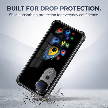 Vivo V40 Pro 5G Multi-Feather Peacock Airbags Printed Back Case
