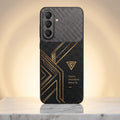 Samsung Galaxy A27 5G Geometric Luxury Carbon Fiber Leather Hybrid Back Case