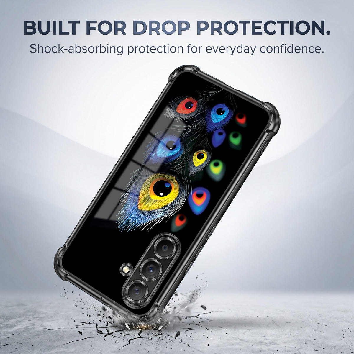Samsung Galaxy A36 5G Multi-Feather Peacock Airbags Printed Back Case