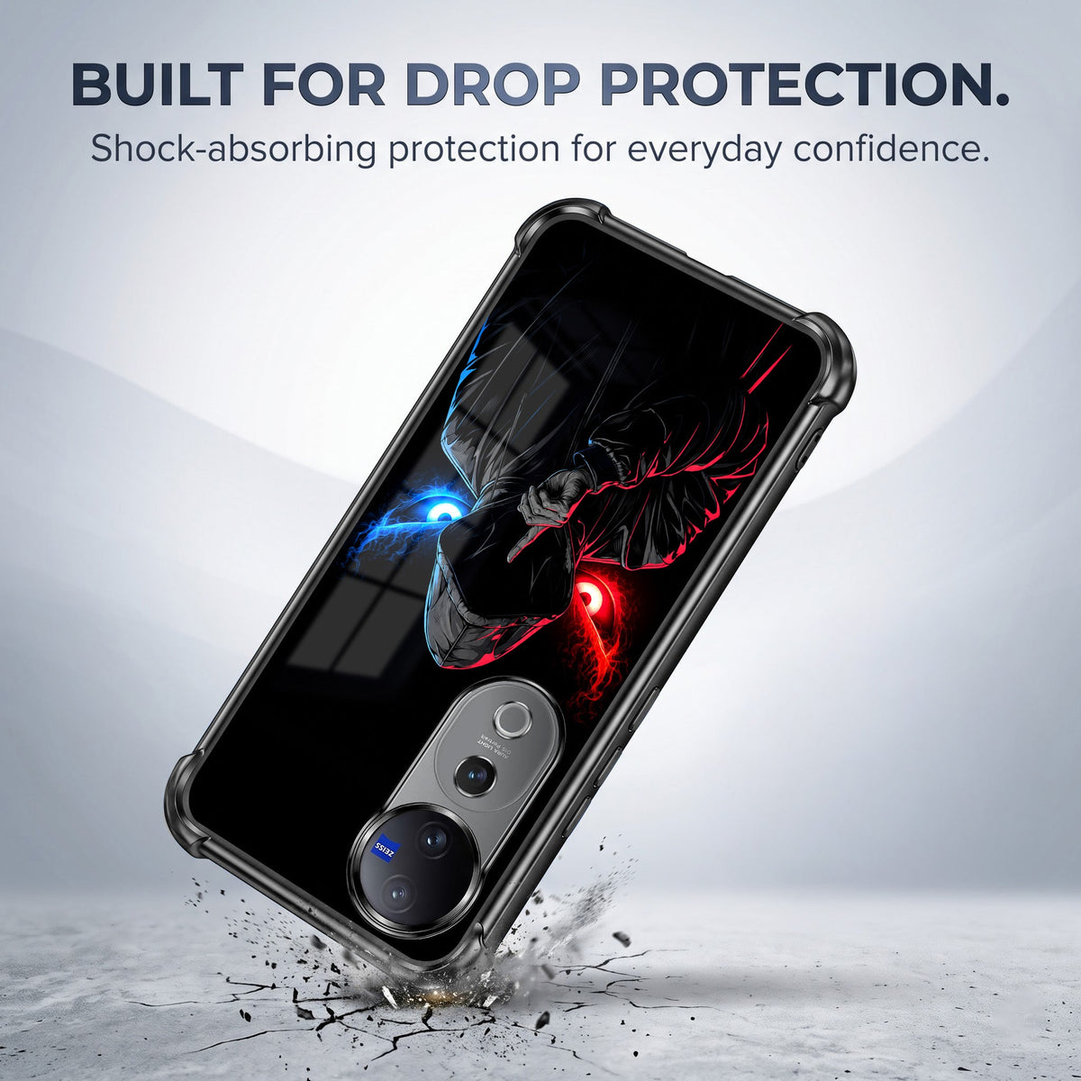 Vivo V40 Pro 5G Hooded Shadow Demon Airbags Printed Back Case