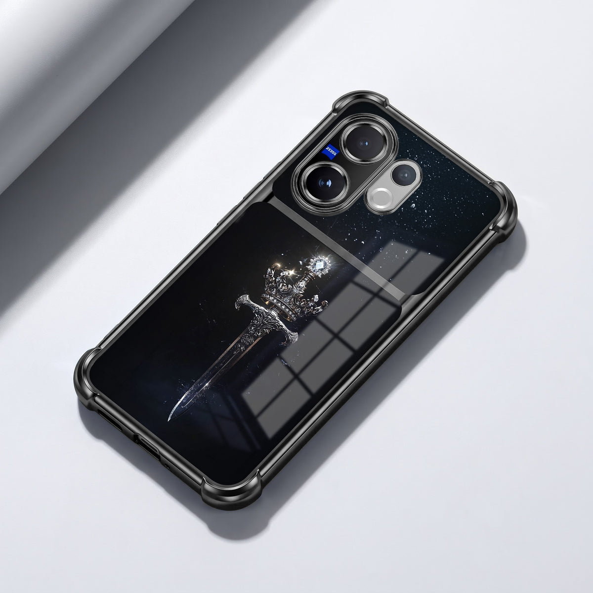 Vivo V60 5G Royal Crown Sword Dual-Tone Transparent Airbags Case