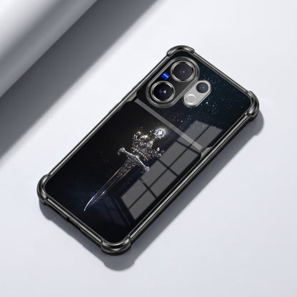 Vivo V60 5G Royal Crown Sword Dual-Tone Transparent Airbags Case