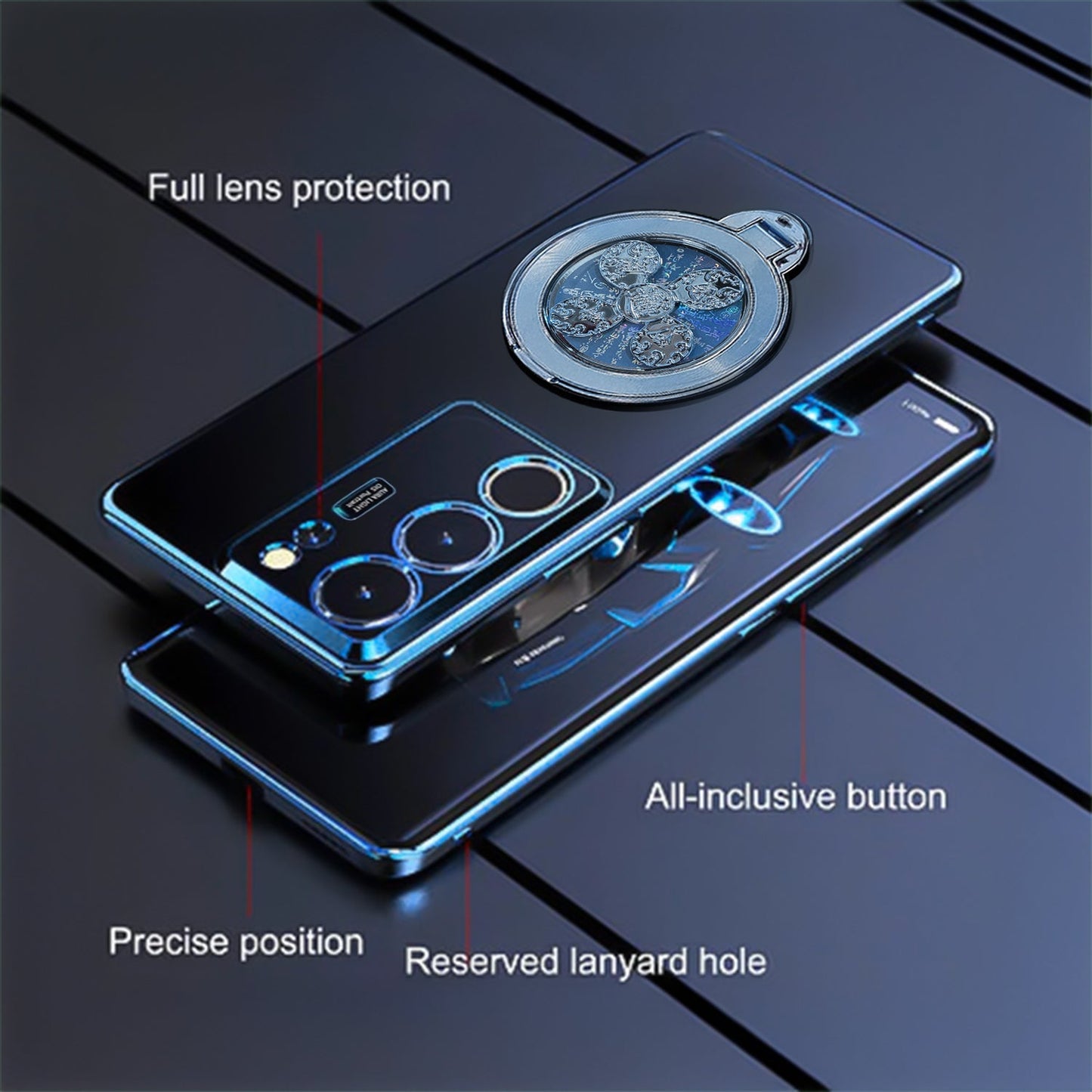 Vivo Y300 5G Electroplating Reflective Fidget Rotating Back Case