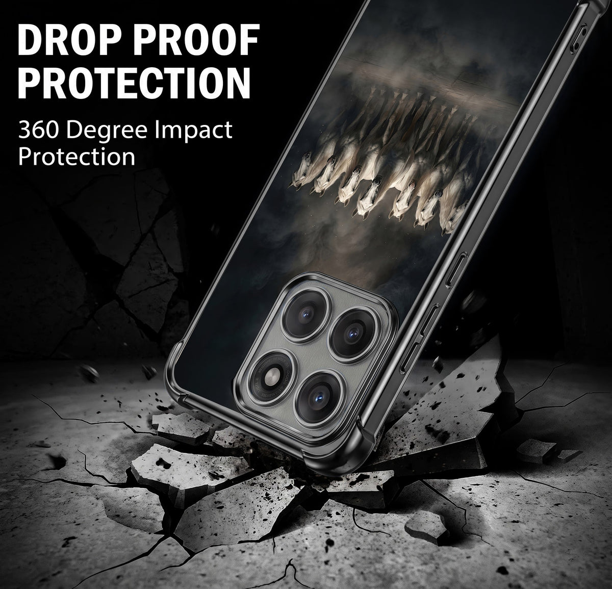 Motorola Edge 60 Pro 5G Running Horses Airbags Printed Back Case