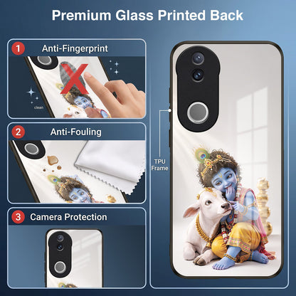 Vivo V50 5G Bal Krishna Blessings Acrylic Glass Back Case