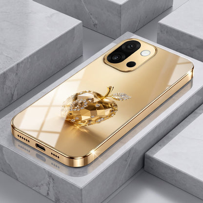 OnePlus 13s 5G Golden Apple Gold Electroplated Glass Phone Back Case