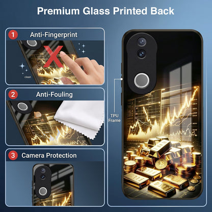 Vivo V50 5G Luxury Wealth Trader Acrylic Glass Back Case