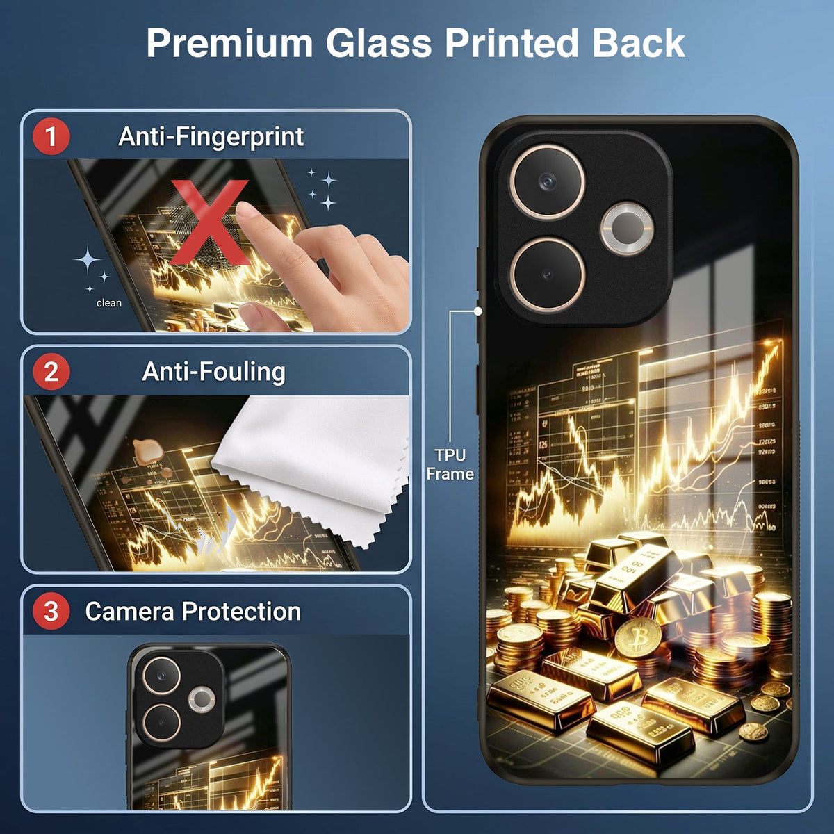Oppo A5 Pro 5G Luxury Wealth Trader Acrylic Glass Back Case