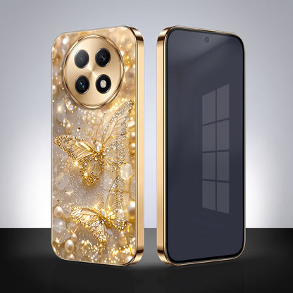 Oppo F29 Pro 5G Golden Butterfly Gold Electroplated Glass Phone Back Case