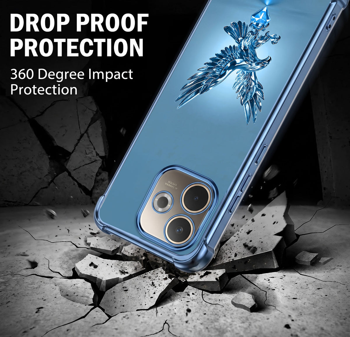 Oppo A5 Pro 5G Blue Eagle Airbags Printed Back Case