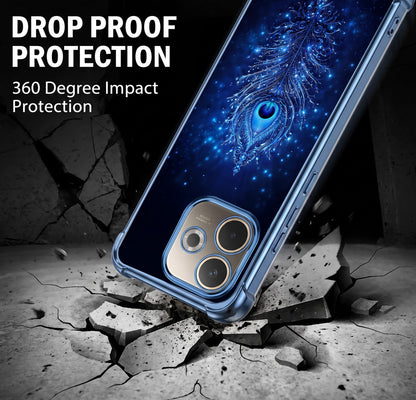 Oppo A5 Pro 5G Premium Peacock Feather Airbags Printed Back Case