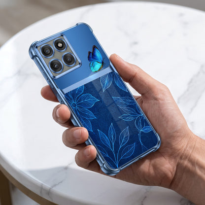 Motorola Edge 60 Pro 5G Azure Butterfly Dual-Tone Transparent Airbags Case