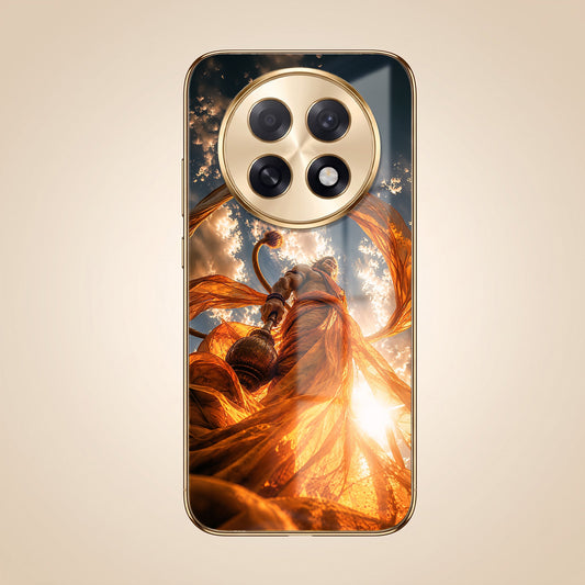 Oppo F31 Pro+ 5G Divine Hanuman Gold Electroplated Glass Phone Back Case