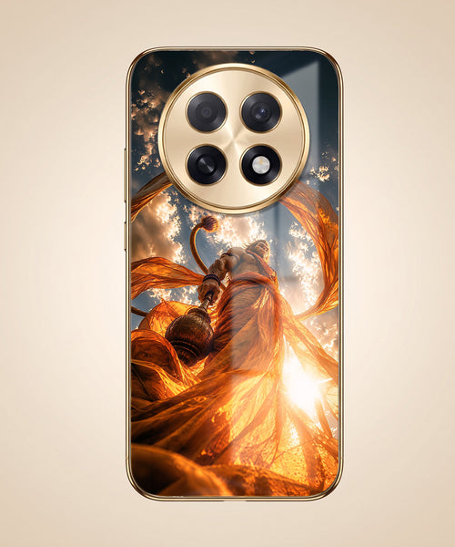 Oppo F31 Pro+ 5G Divine Hanuman Gold Electroplated Glass Phone Back Case
