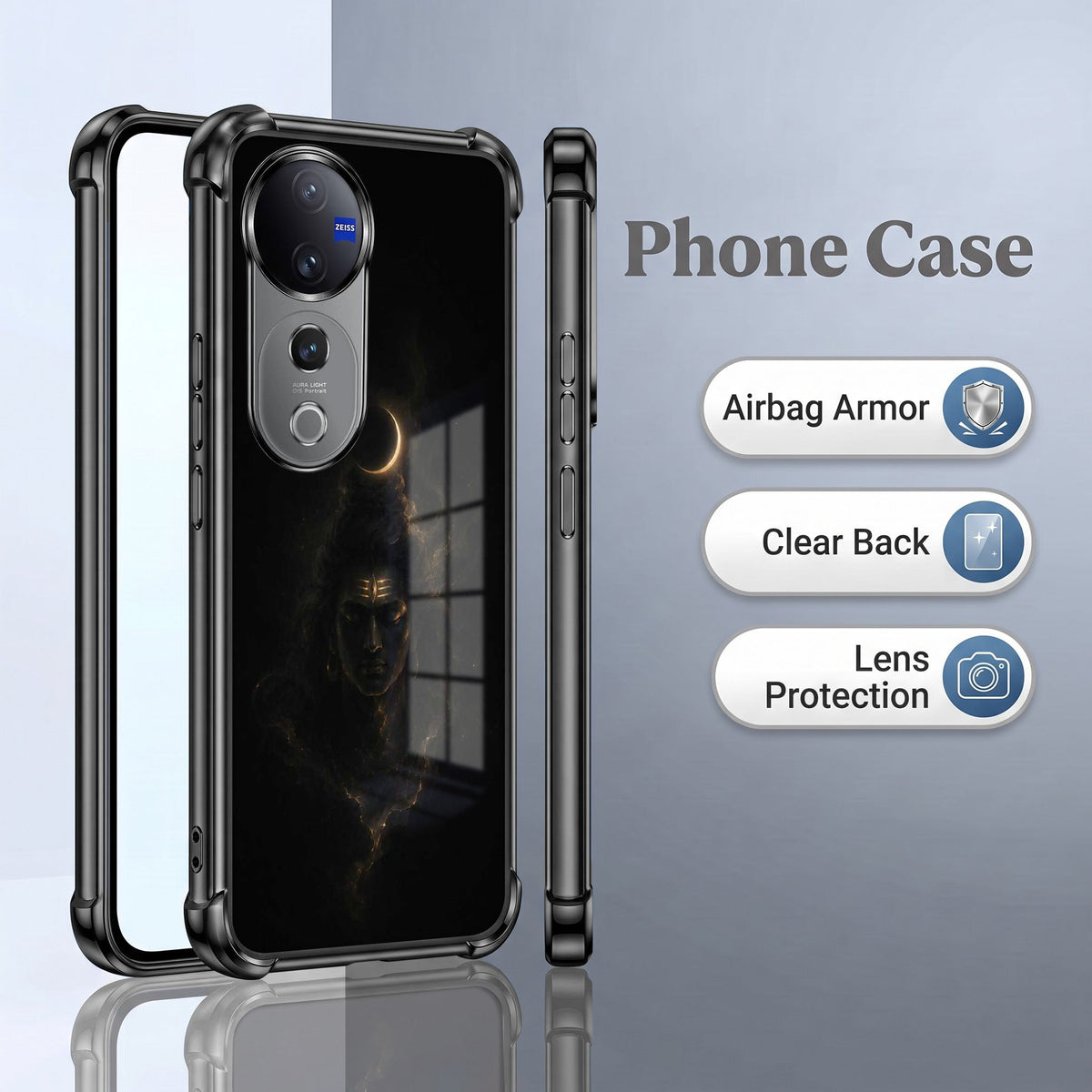 Vivo V40 Pro 5G Divine Mahadev Airbags Printed Back Case