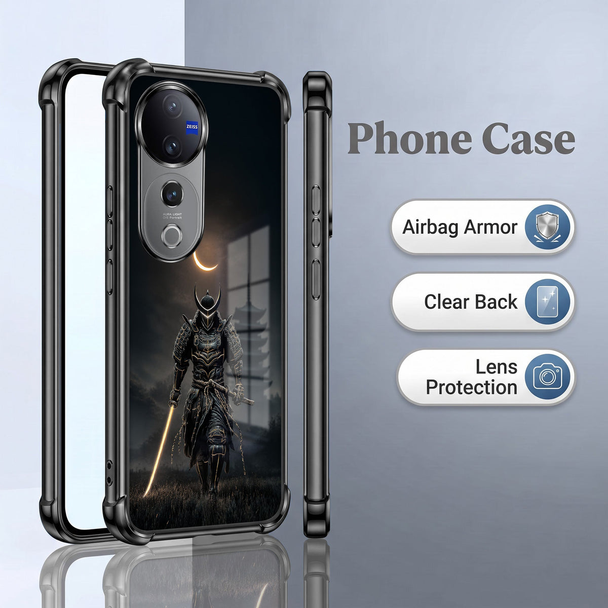 Vivo V40 Pro 5G Samurai Warrior Airbags Printed Back Case