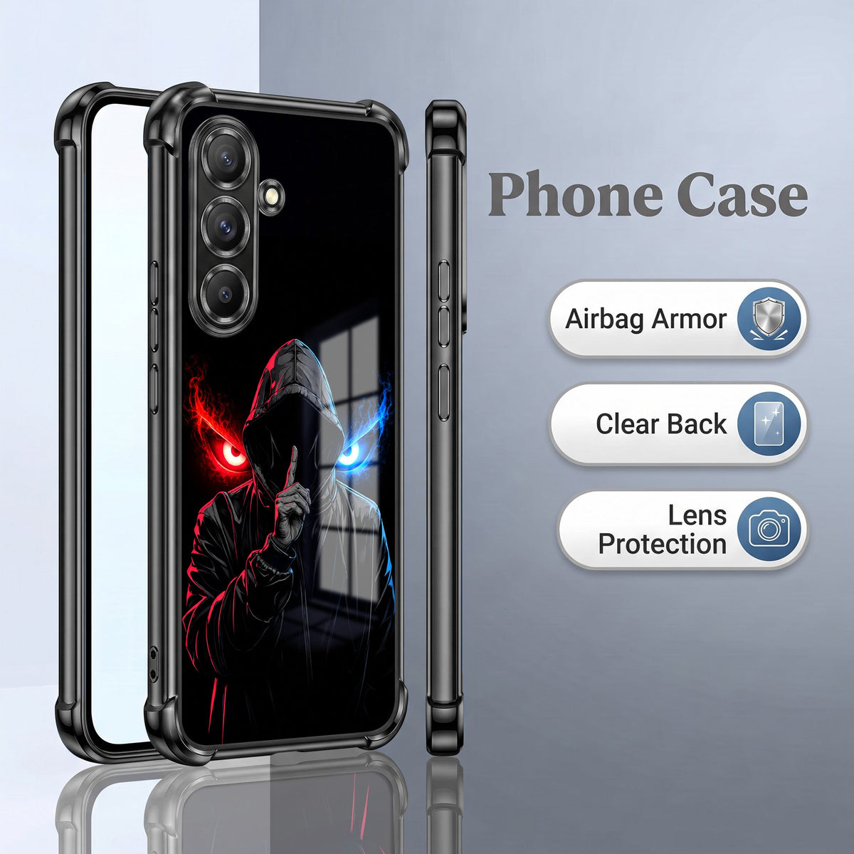 Samsung Galaxy A56 5G Hooded Shadow Demon Airbags Printed Back Case