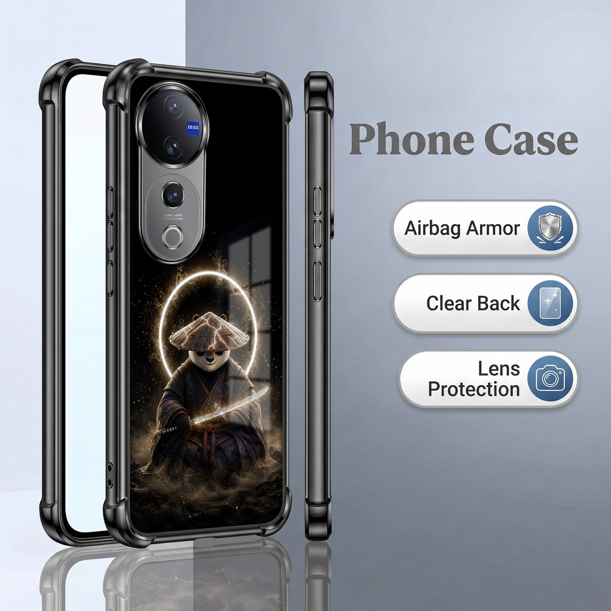 Vivo V40 Pro 5G Warrior Panda Airbags Printed Back Case