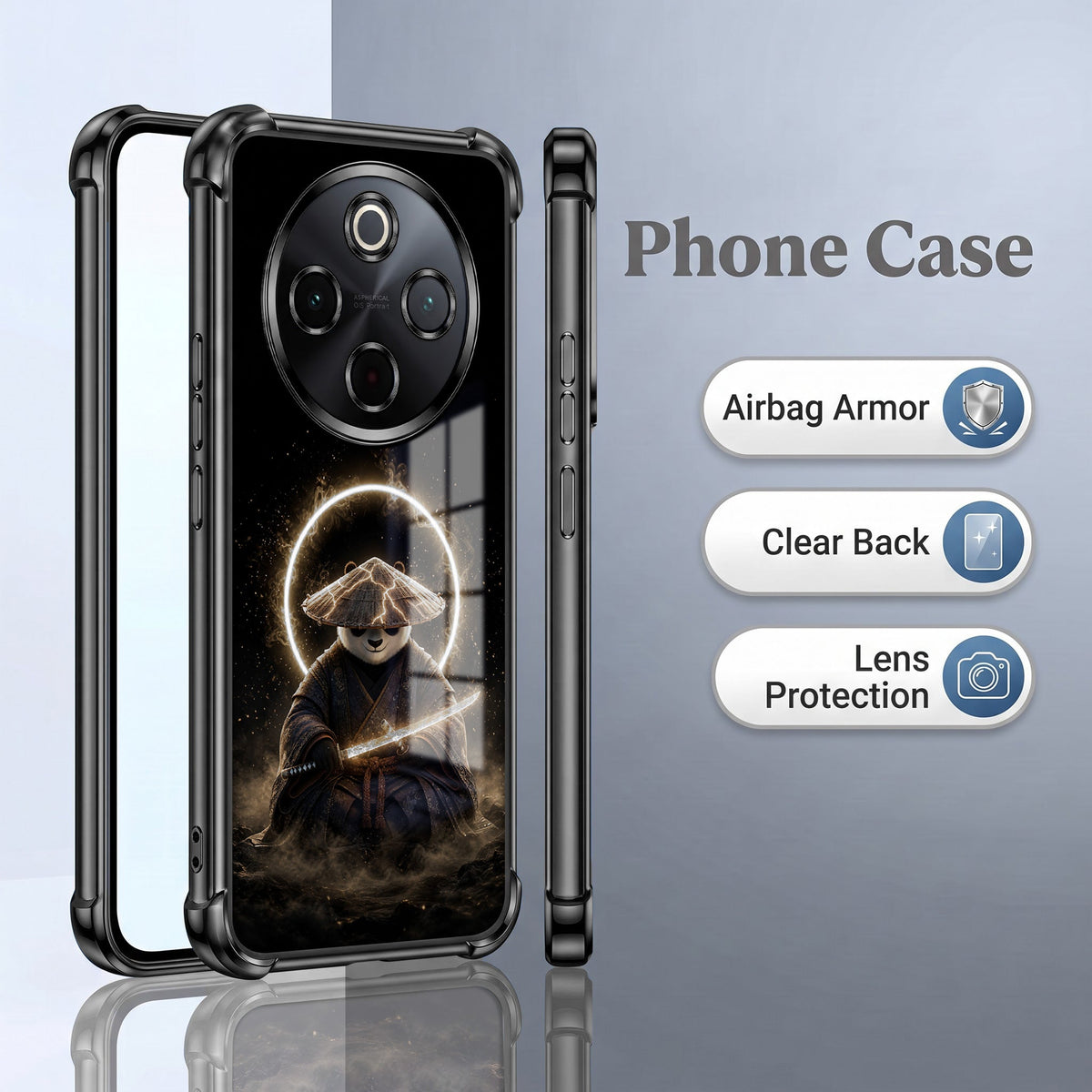 Vivo T4 5G Warrior Panda Airbags Printed Back Case