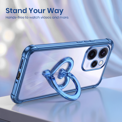 Oppo Reno 15 Pro Mini 5G Premium Heart Transparent Shockproof Airbag Phone Case