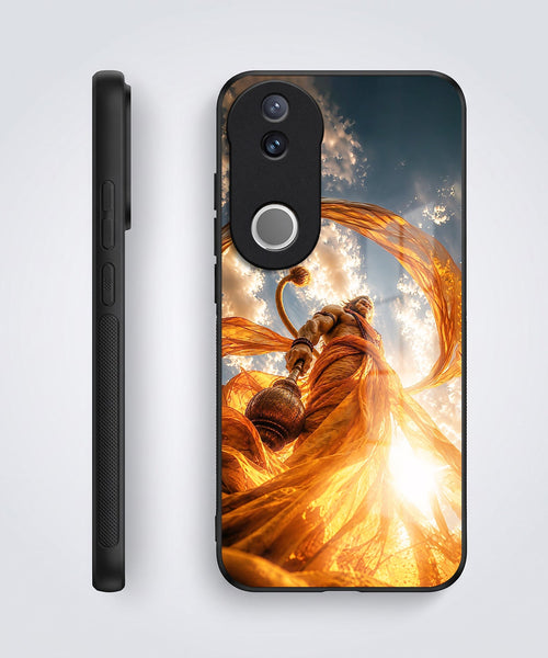 Vivo V50 5G Divine Hanuman Acrylic Glass Back Case