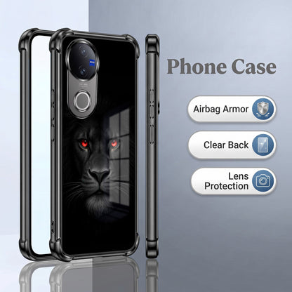 Vivo V50 5G Premium Black Lion Airbags Printed Back Case