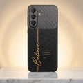 Samsung Galaxy A37 5G Believe Quote Carbon Fiber Leather Hybrid Back Case